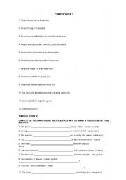 English Worksheet: passive voice