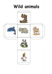 English Worksheet: Wild animals - dice