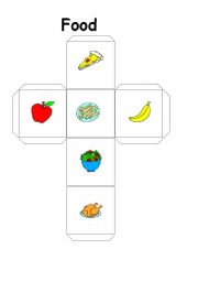 English Worksheet: Food dice