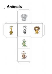 English Worksheet: Animal dice