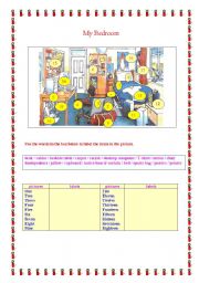 English Worksheet: My bedroom