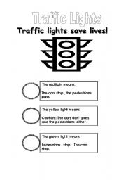 English Worksheet: Traffic lights