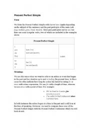 English worksheet: perfect tenses
