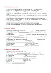 English Worksheet: Test Grammar