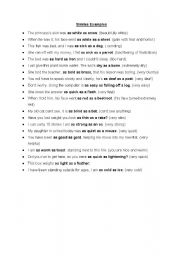 English Worksheet: Simlies