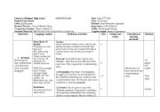 English worksheet: lesson planI