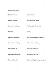 English Worksheet: Phrasal Verbs RUN
