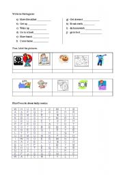 Vocabulary test (Daily Routine) Part 2