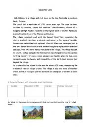 English Worksheet: countryside