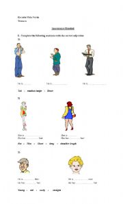 English Worksheet: people