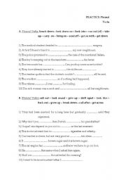 English Worksheet: PHRASAL VERBS