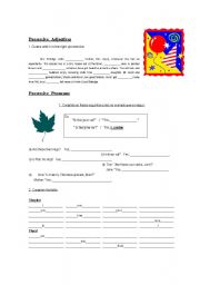 English Worksheet: Possessive adjectives and pronouns