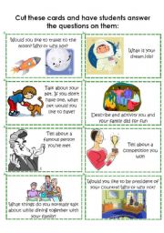 English Worksheet: Conversation Cards 5 of 8