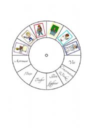 English Worksheet: JOBS Wheel