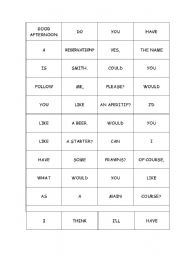 English Worksheet: Broken dialogue at the restaurant