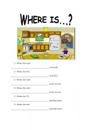 English Worksheet: Where is...