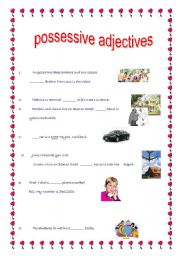 English Worksheet: possessive adjectives