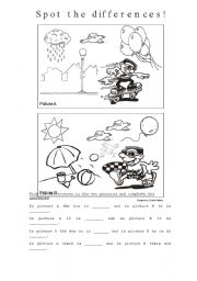 English Worksheet: Spot the differences 0