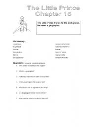 English Worksheet: The Little Prince Chapter 15