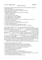 English Worksheet: past tense vs HAVE + -EN