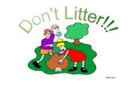 English Worksheet: Dont Litter