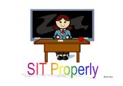 English Worksheet: Sit Properly