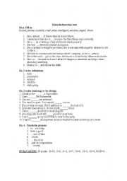 English worksheet: make/do/have/take