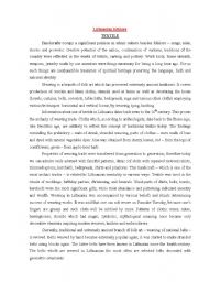 English Worksheet: Lithuanian folklore and craft traditions