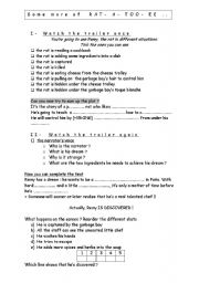 English Worksheet: ratatouille part 2