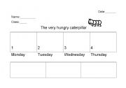 English Worksheet: The very hungry caterpillar