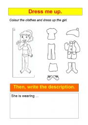 Dress Me Up Esl Worksheet By Pragundez