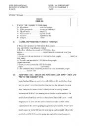 English Worksheet: USED TO