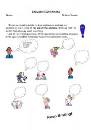 English Worksheet: Exclamation Mark