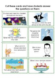 English Worksheet: Conversation Cards 3 of 8