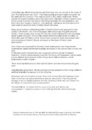 English Worksheet: Evolution
