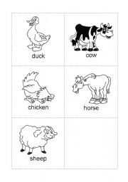 English Worksheet: farm animals