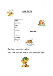 English worksheet: How to build the present continuous