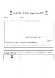 English Worksheet: cat in the hat