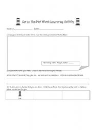 English worksheet: cat in the hat