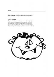 English worksheet: halloween