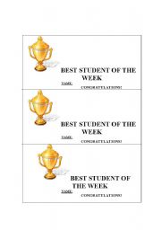 English Worksheet: AWARD 