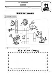 English Worksheet: Super Pets