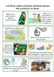 English Worksheet: Conversation Cards 7 of 8