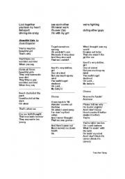 English Worksheet: Beautiful girls (Sean Kingston)