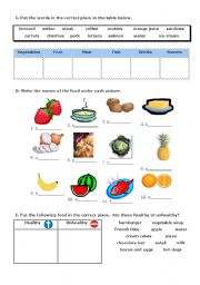 English Worksheet: test -food-part2