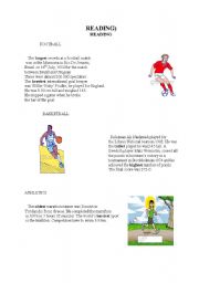 English Worksheet: sports