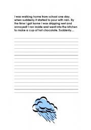 English worksheet: Creative Writing Prompt