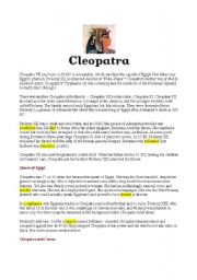 English Worksheet: Cleopatra