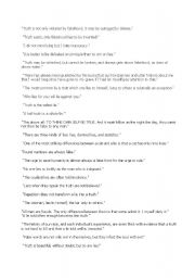 English Worksheet: Quotes about LIES!!!