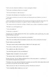 English worksheet: Quotes about LIES!!!